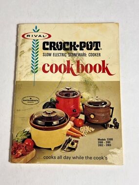 VTG 70s 60s Rival Crock-Pot Slow Electric Stoneware Cooker Cookbook Recipes
